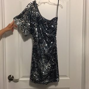 Sequin One Shoulder Dress